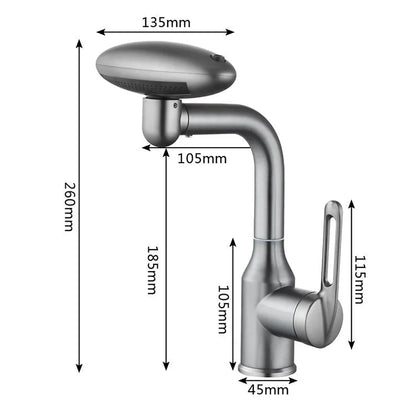 Decorbites™ 360° Drehbarer Edelstahl-Multifunktions-Wasserhahn mit 4 Wasserauslassmodi