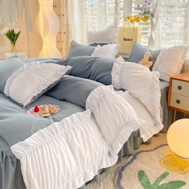 Lace Trim Comforter Set