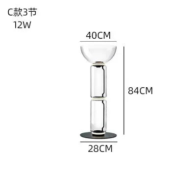 DecorBites™ Heavy Glass LED Floor Lamp: Modern Nordic Light for Living Room and Bedroom