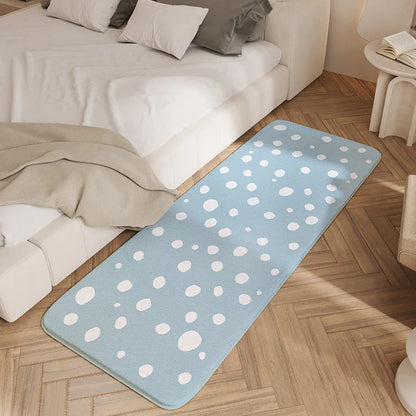 DecorBites™ Cozy Faux Lamb Wool Bedside Rug for Bedroom Decor Anti-Slip Soft Living Room Carpet