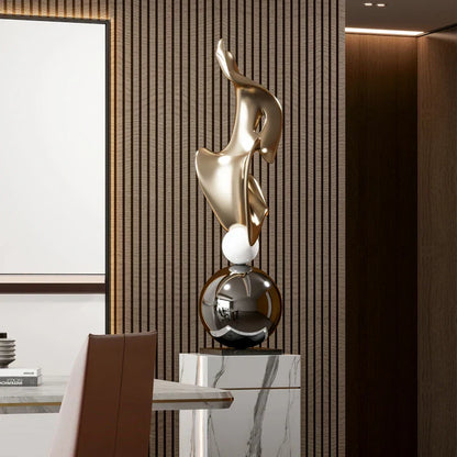 Decorbites™ Geometrische Galvanoplastik-Kunstskulptur für modernes luxuriöses Wohnraumausstattung