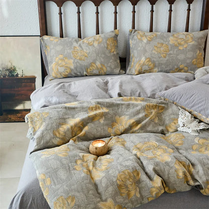 DecorBites™ Cotton Jacquard Bedding Sets Vintage Quilt Set for All Seasons