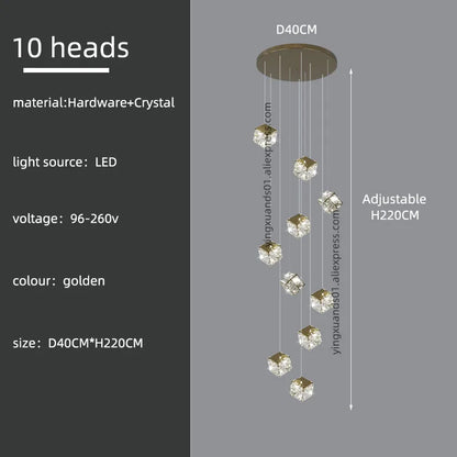 Decorbites™ Kristall Moderne Kronleuchter für Wohnzimmer Luxus-Loft LED-Beleuchtung Treppenhaus-Kronleuchter