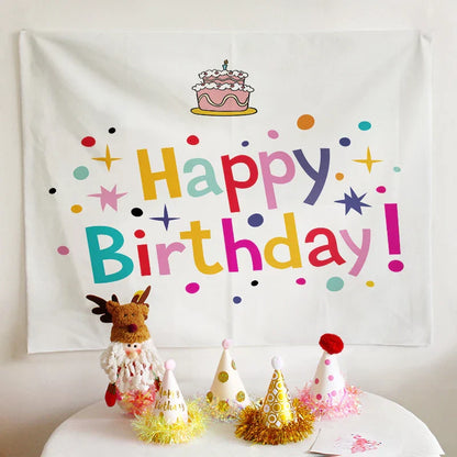 DecorBites™ Birthday Wall Tapestry Decoration Party Bedroom Hanging Cloth