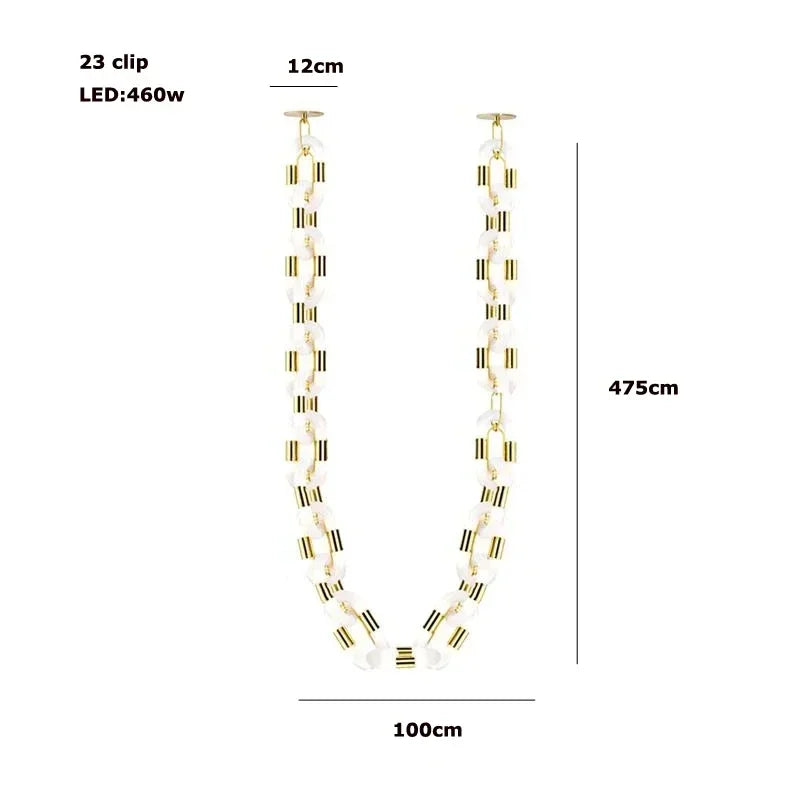 Decorbites™ Kristall-Goldkette-Hängelampe Deckenleuchte für die Hausdekoration