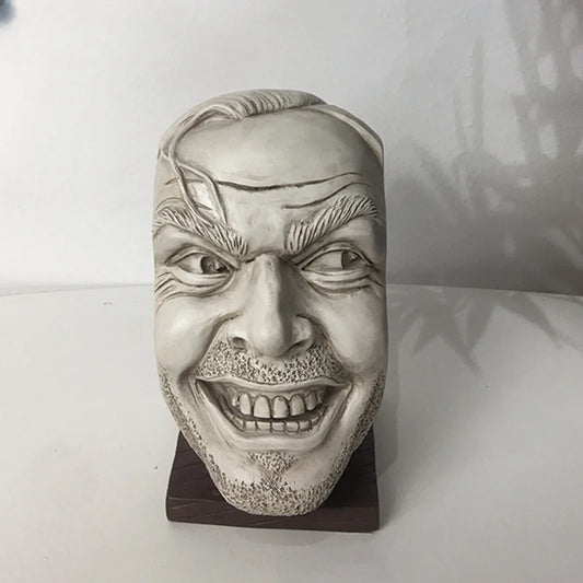 Decorbites™ Johnny-Statue Bücherregal-Buchstütze Lustiges-Gesicht Heimdekoration Schreibtisch-Ornament