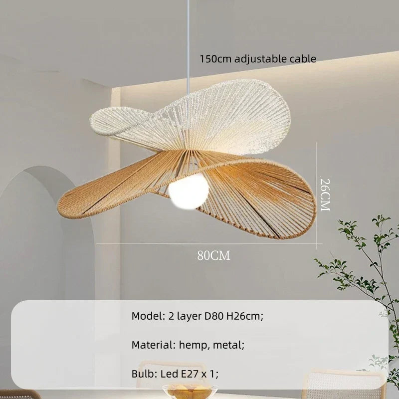 Decorbites™ Hanf-Hängelampen: Wabi Sabi LED-Innenleuchten