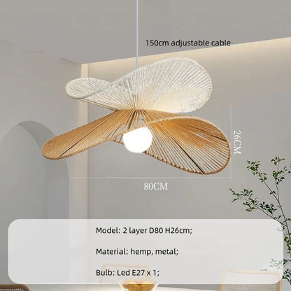 Decorbites™ Hanf-Hängelampen: Wabi Sabi LED-Innenleuchten