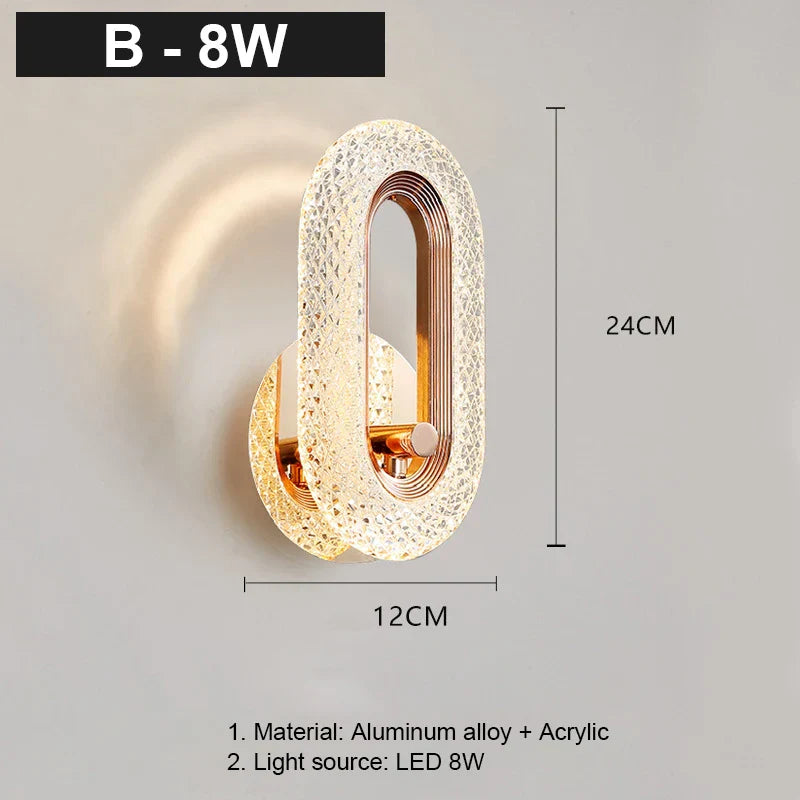 Decorbites™ Kristall-LED-Wandleuchte: Moderne nordische Wandlampen für Wohnzimmer- und Schlafzimmerdekoration