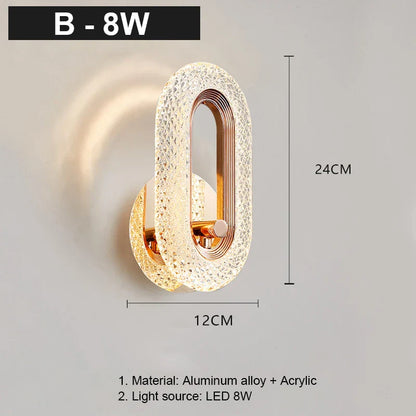 Decorbites™ Kristall-LED-Wandleuchte: Moderne nordische Wandlampen für Wohnzimmer- und Schlafzimmerdekoration