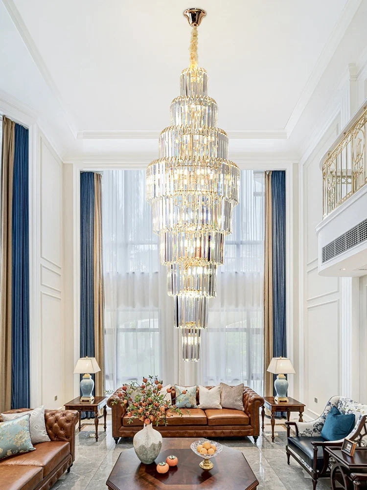 Decorbites™ Kristallanhänger-Lüster für Hotel-Lobby – Luxuriöses Hohl-Design – Nordischer Villenstil