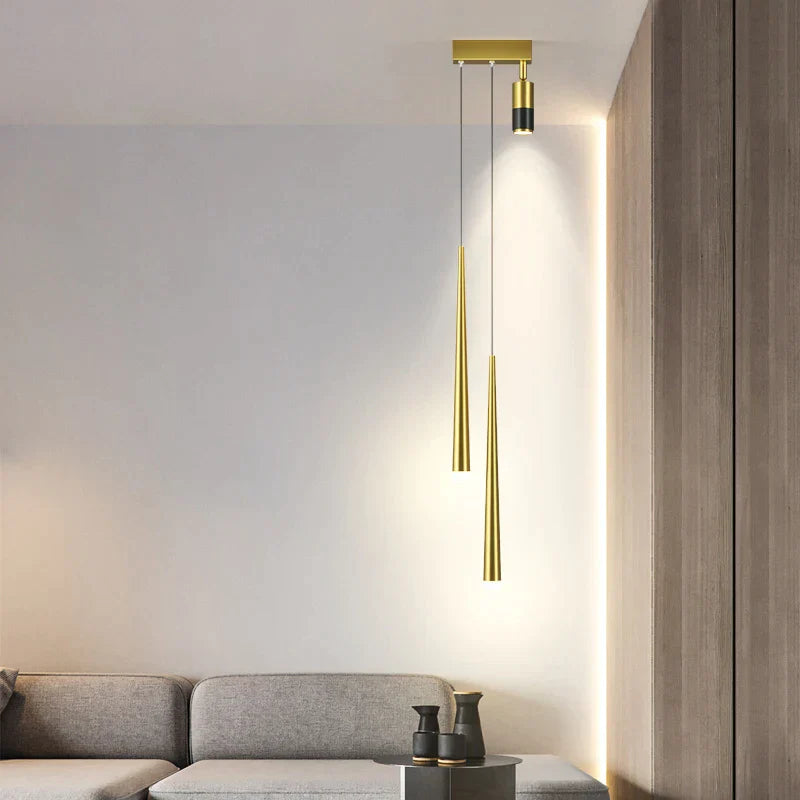 DecorBites™ Golden Pendant Chandelier for Bedroom & Living Room Décor