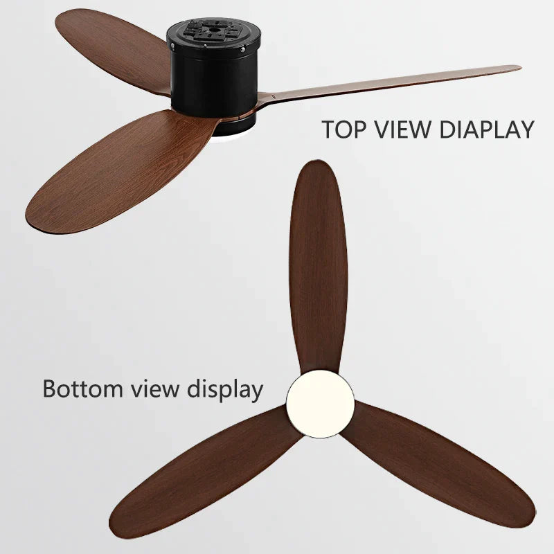 Decorbites™ Schwarze DC-Deckenventilatorleuchte mit Fernbedienung und LED-Kronleuchter