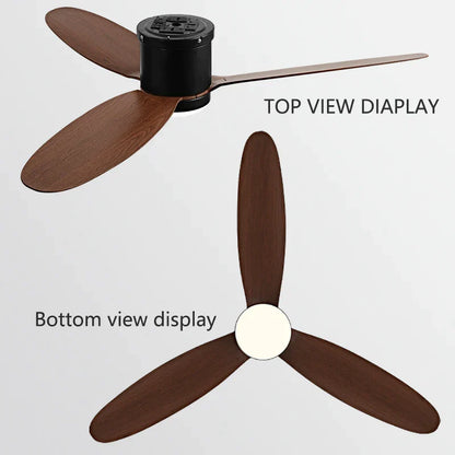 Decorbites™ Schwarze DC-Deckenventilatorleuchte mit Fernbedienung und LED-Kronleuchter