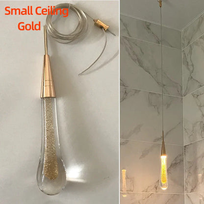 DecorBites™ Crystal Glass LED Pendant Lights for Restaurant, Bar, and Staircase