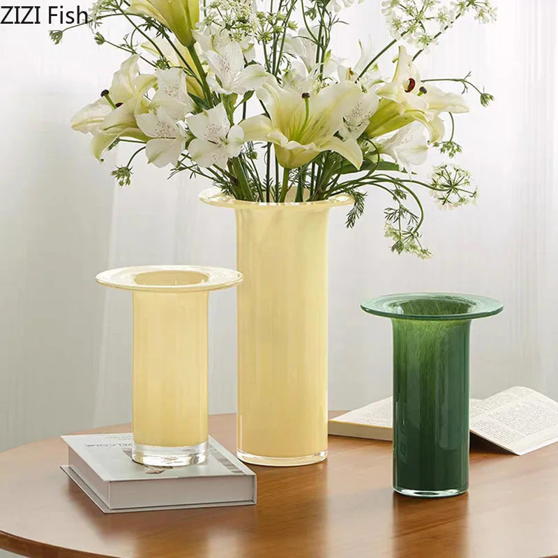 Decorbites™ Jade Trompetenglas-Vase Hydroponik-Blumentopf Schreibtisch-Dekoration