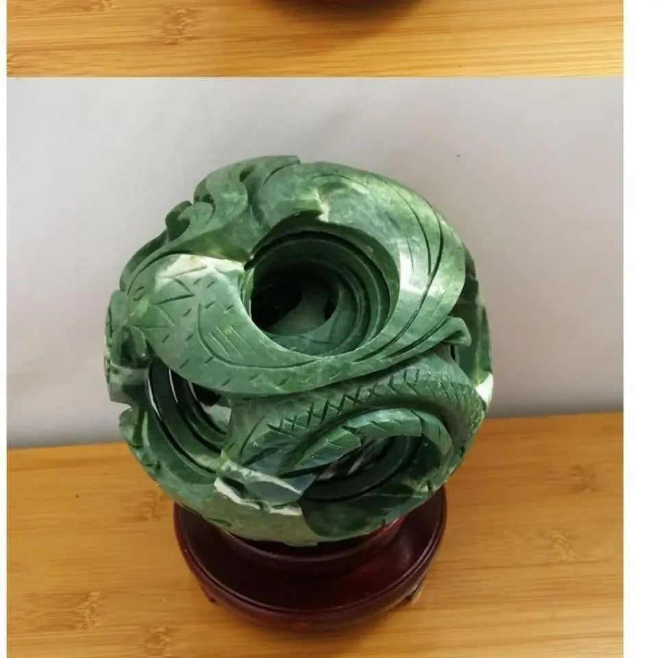 Decorbites™ Jade & Stein Drache Phönix Ball Set Feng Shui Dekoration