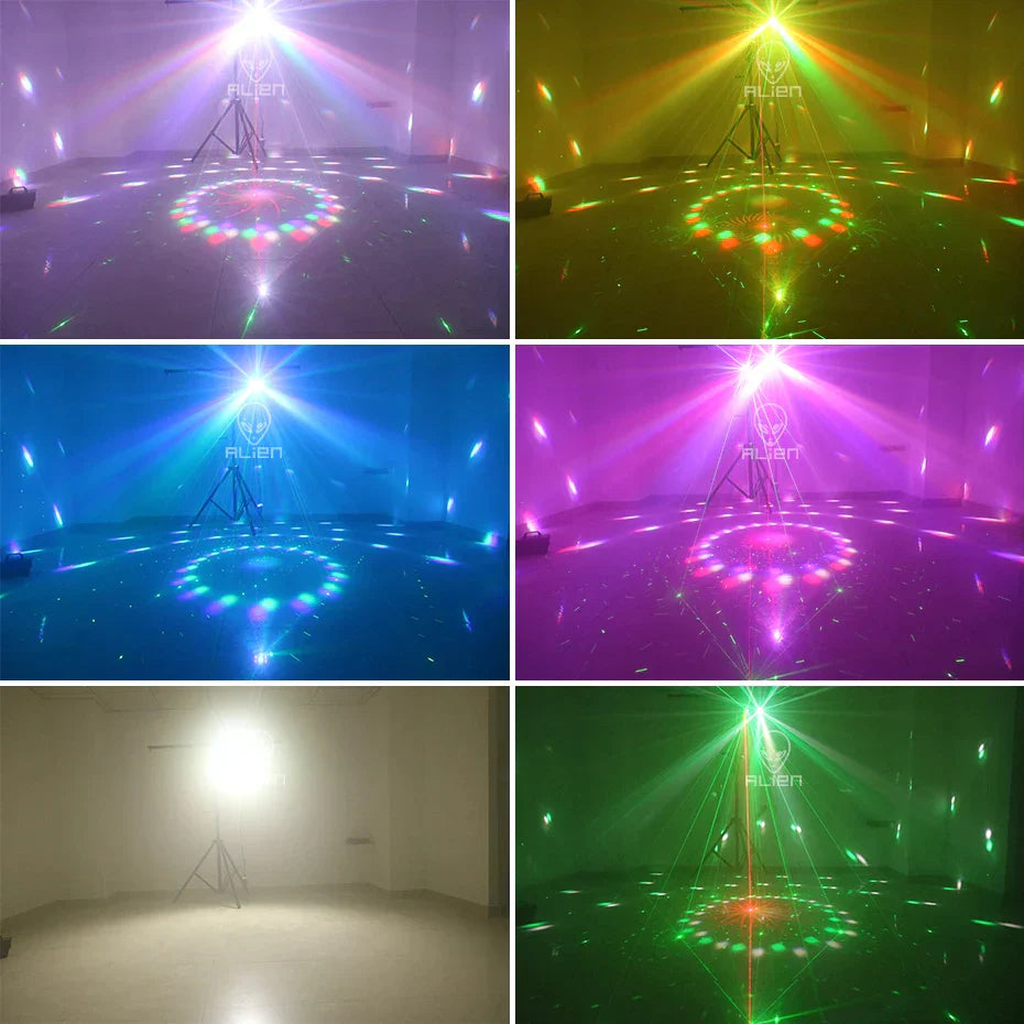 Decorbites™ 4-in-1 Laser-Stroboskop-UV-Schwarzlicht-Bühnenbeleuchtung für Partys und Veranstaltungen