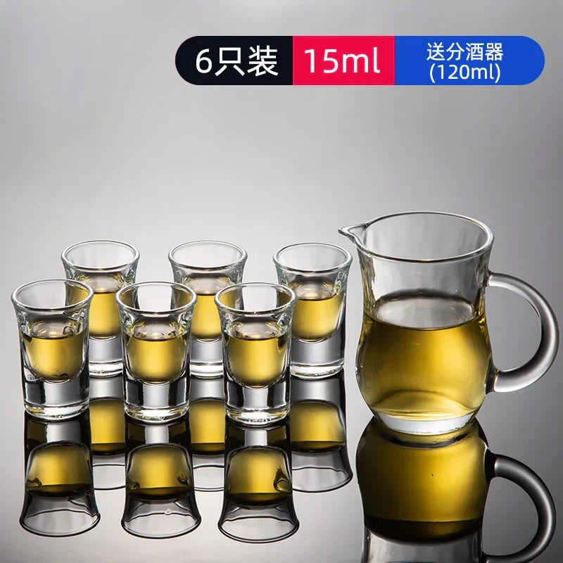 Decorbites™ Glas-Spirituosen-Set - Abgestufte Linie Brandy-Gläser, transparente Spirituosen-Trinkgläser