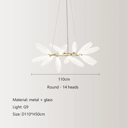 Decorbites™ Elegante Glas-LED-Hängeleuchte für Wohnzimmer, Esszimmer, Schlafzimmer, Bar – Nordisches minimalistisches Design