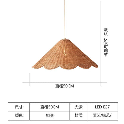 Decorbites™ Handgefertigte Rattan-Hängeleuchten - Chinesischer Stil Beleuchtung für Zuhause, Restaurant & Café