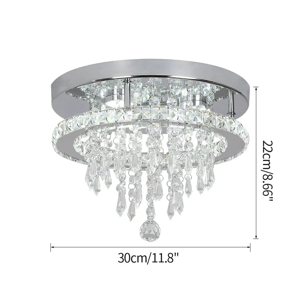 DecorBites™ Crystal LED Sun Moon Chandelier Pendant Light for Living Dining Bedroom