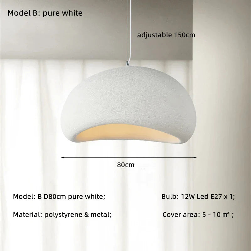 DecorBites™ LED Wabi Sabi Chandelier: Modern Minimalist Pendant Light for Home, Dining, Living Room