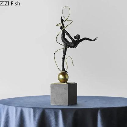 Decorbites™ Gymnastik-Figuren-Statue Harz-Skulptur Raumdekoration Abstrakte Athleten-Ästhetik