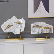 Gold Crystal Fish Ornament