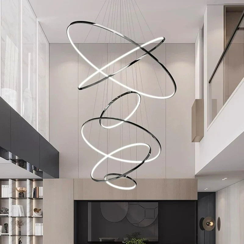 Nordic Acrylic Iron LED Pendant Light Chandelier