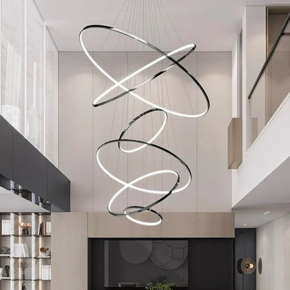 Nordic Acrylic Iron LED Pendant Light Chandelier