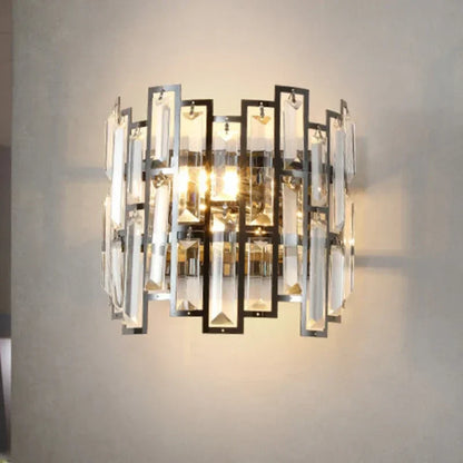 DecorBites™ Crystal LED Wall Lamp: Modern Luxury Lighting for Living Room, Bedroom, Study