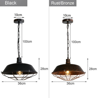 Decorbites™ Industrielle Loft-Hängeleuchte Pendellampe LED Edison Vintage Hängelampe