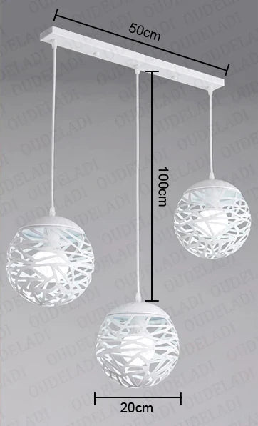 Decorbites™ Kelly Anhängerlampe: Vintage Kugel-Lampe Kronleuchter für industrielle Heimdekoration