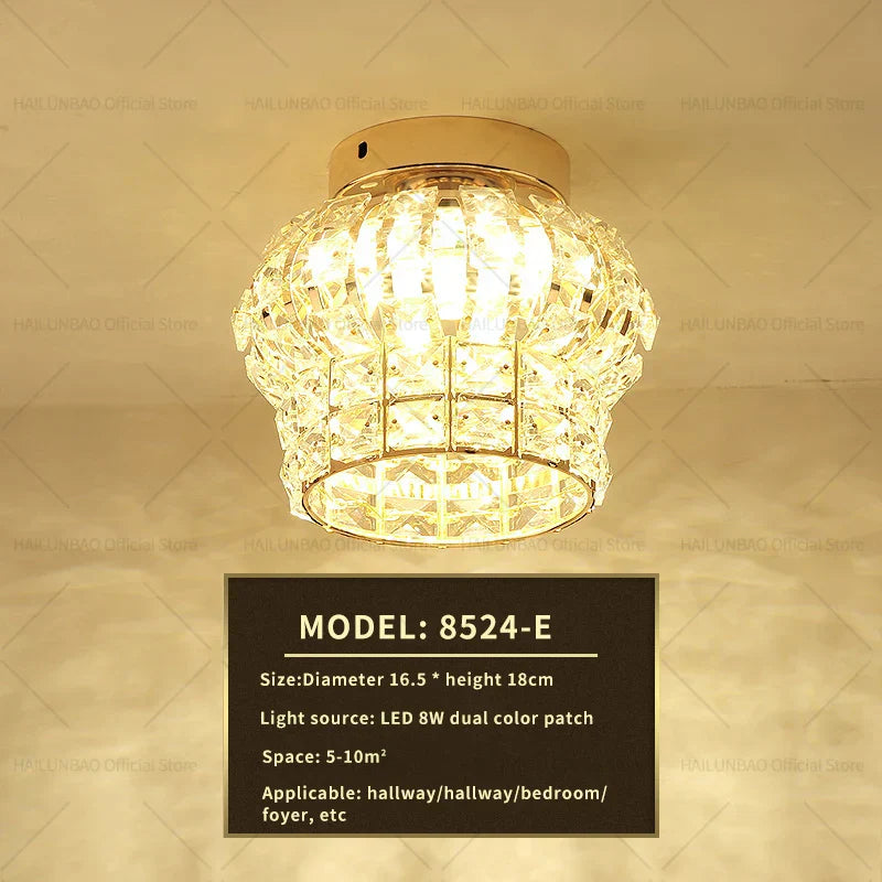 Decorbites™ Elegante Kristall-Deckenleuchte für Eingangsbereich, Treppenhaus und Flur