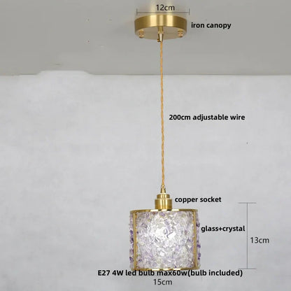 Decorbites™ Glas-Kristall-LED-Hängeleuchte – Verstellbare Luxusarmatur für Küche, Eingangsbereich, Badezimmer