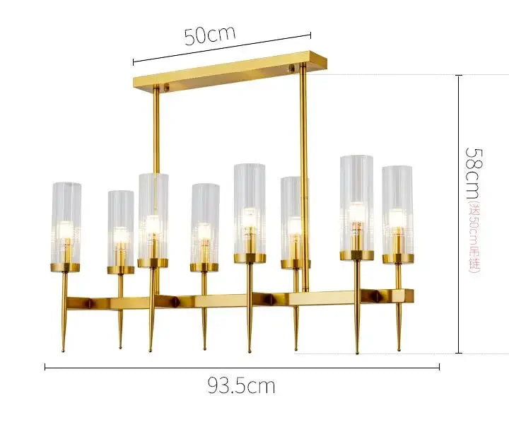 Decorbites™ Vergoldete nordische LED-Kronleuchter für das Wohnzimmer | Luxuriöse hängende Pendelleuchte