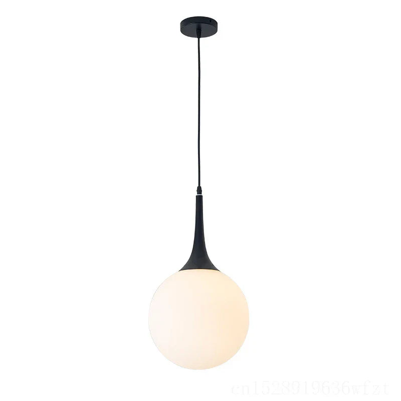 Decorbites™ Glas-Kugeln-LED-Hängeleuchten für modernes Wohnzimmer, schwarze/weiße Hornarmaturen