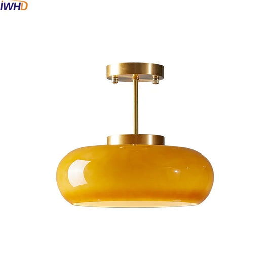 Decorbites™ Glas-Kupfer-LED-Deckenleuchte für die Hausdekoration Veranda Flur Raum