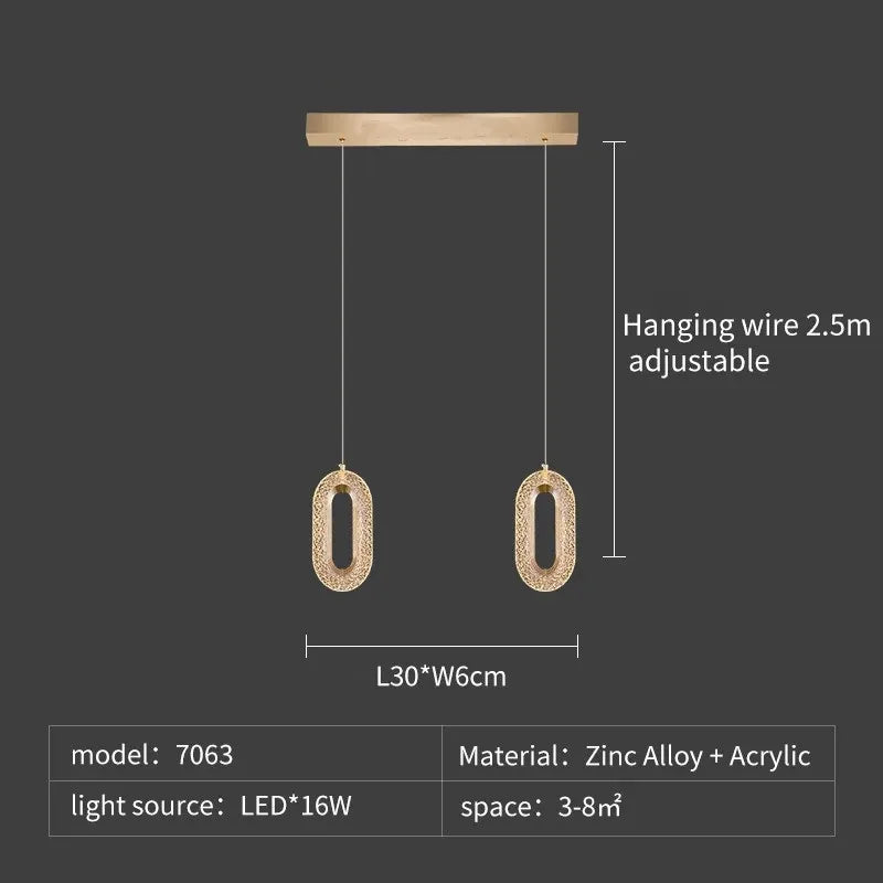 Decorbites™ Kristallringe-Kronleuchter: Treppenhaus Luxus-LED-Beleuchtungskörper