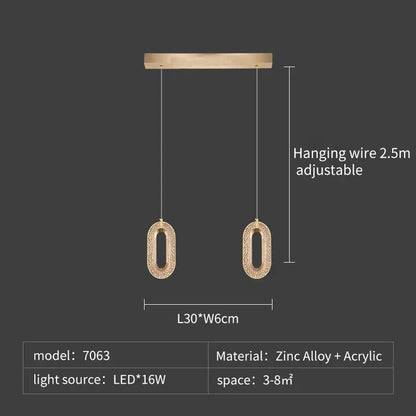 Decorbites™ Kristallringe-Kronleuchter: Treppenhaus Luxus-LED-Beleuchtungskörper
