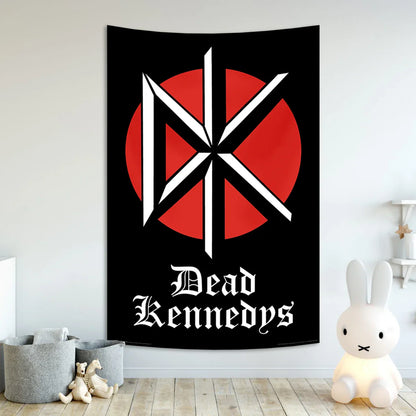 DecorBites™ DK Hard Rock Band Flag Tapestry for Heavy Metal Interior Decoration