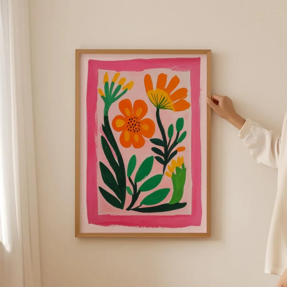 1/2pcs Wildflower Floral Bouquet Botanical Abstract Canvas Print Poster Modern Aesthetic Art Prints Home Decor Wall Art Posters