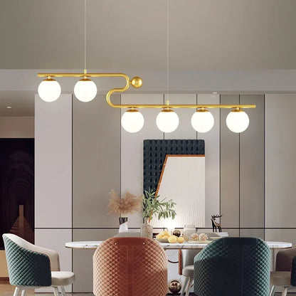 Decorbites™ Glas-Kugeln-LED-Hängelampe für Esszimmer, Wohnzimmer, Schlafzimmer, Küche