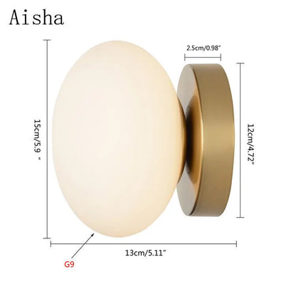 Decorbites™ Goldene Glas-Kugellampen Wandlampen für moderne Heimdekoration