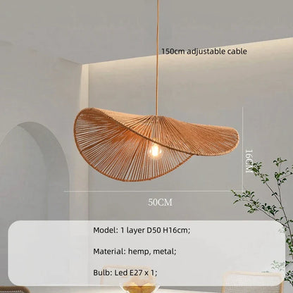 Decorbites™ Hanf-Hängelampen: Wabi Sabi LED-Innenleuchten
