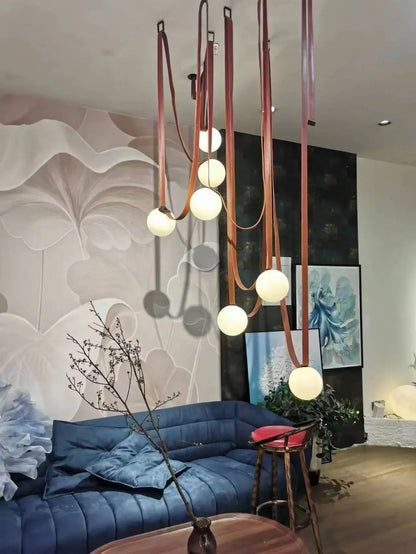 Decorbites™ Duplex Wabi Sabi Designer-Villa-Gürtel-Wohnzimmer-Kronleuchter Nordisches Deckenlicht