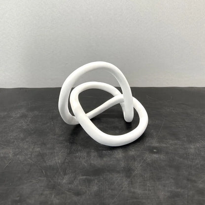 Decorbites™ Goldener Ringknoten Geometrische Harzornamente Handgefertigte Kunstdekoration Figuren