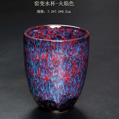 DecorBites™ Japanese Kiln Change Ceramic Tea Cup Set 250ml