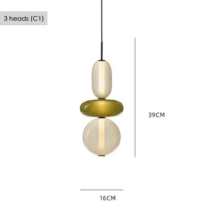 Nordic Colored Glass Pendant Light
